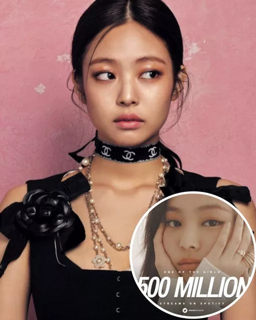 JENNIE from BLACKPINK Sets New Record as First Female K-Pop Soloist with Two Songs Surpassing 500 Million Streams on Spotify